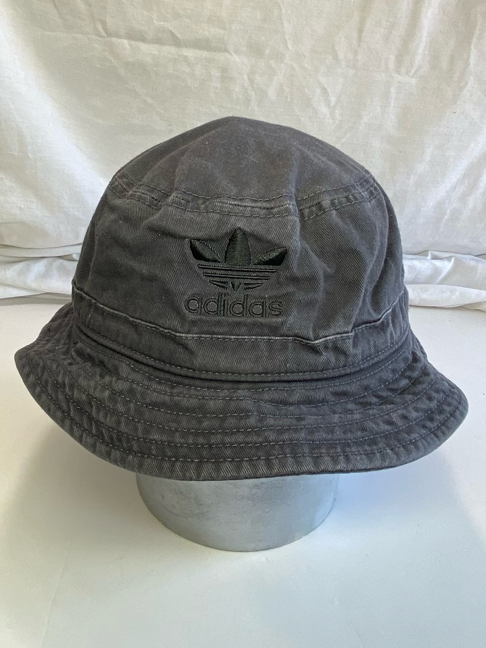 adidas Men’s Charcoal Trefoil Bucket Hat